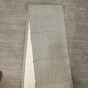 Gray and White Patterned table runner